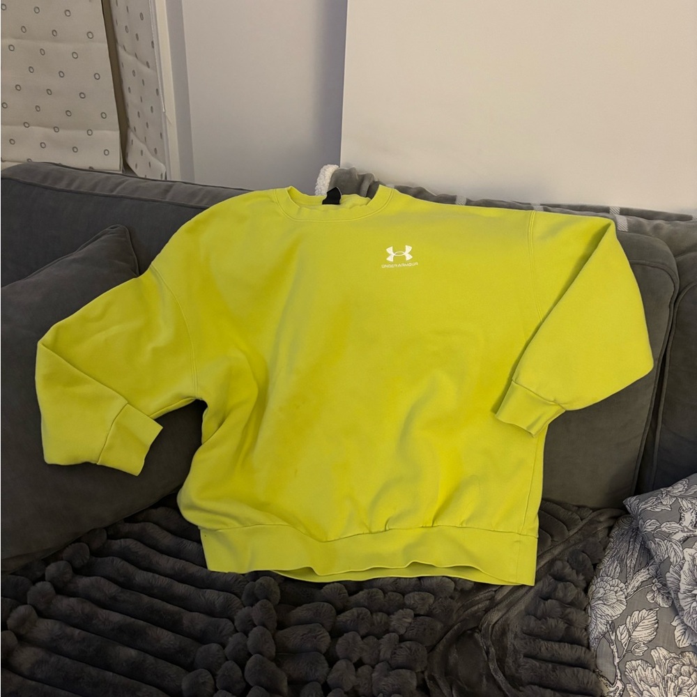 Under Armour Bright Highlighter Yellow  Sweatshirt